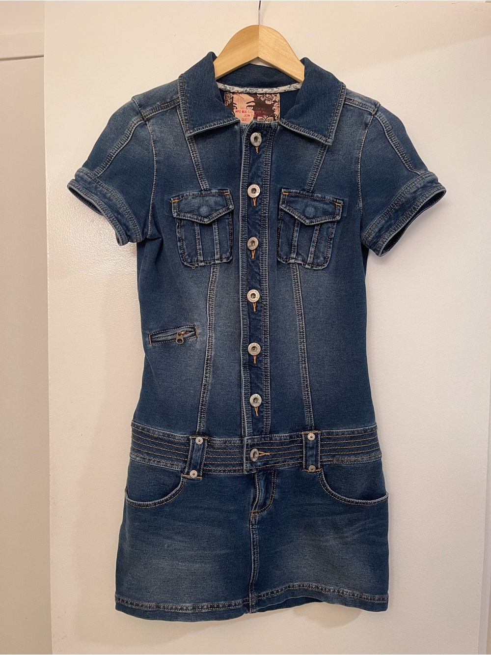 Guess denim stretch dress Y2K